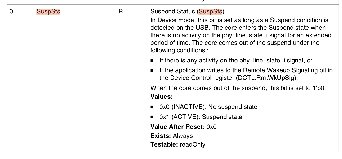 GSTS.SuspSts:Suspend 状态,依赖 phy_line_state 有无活动
